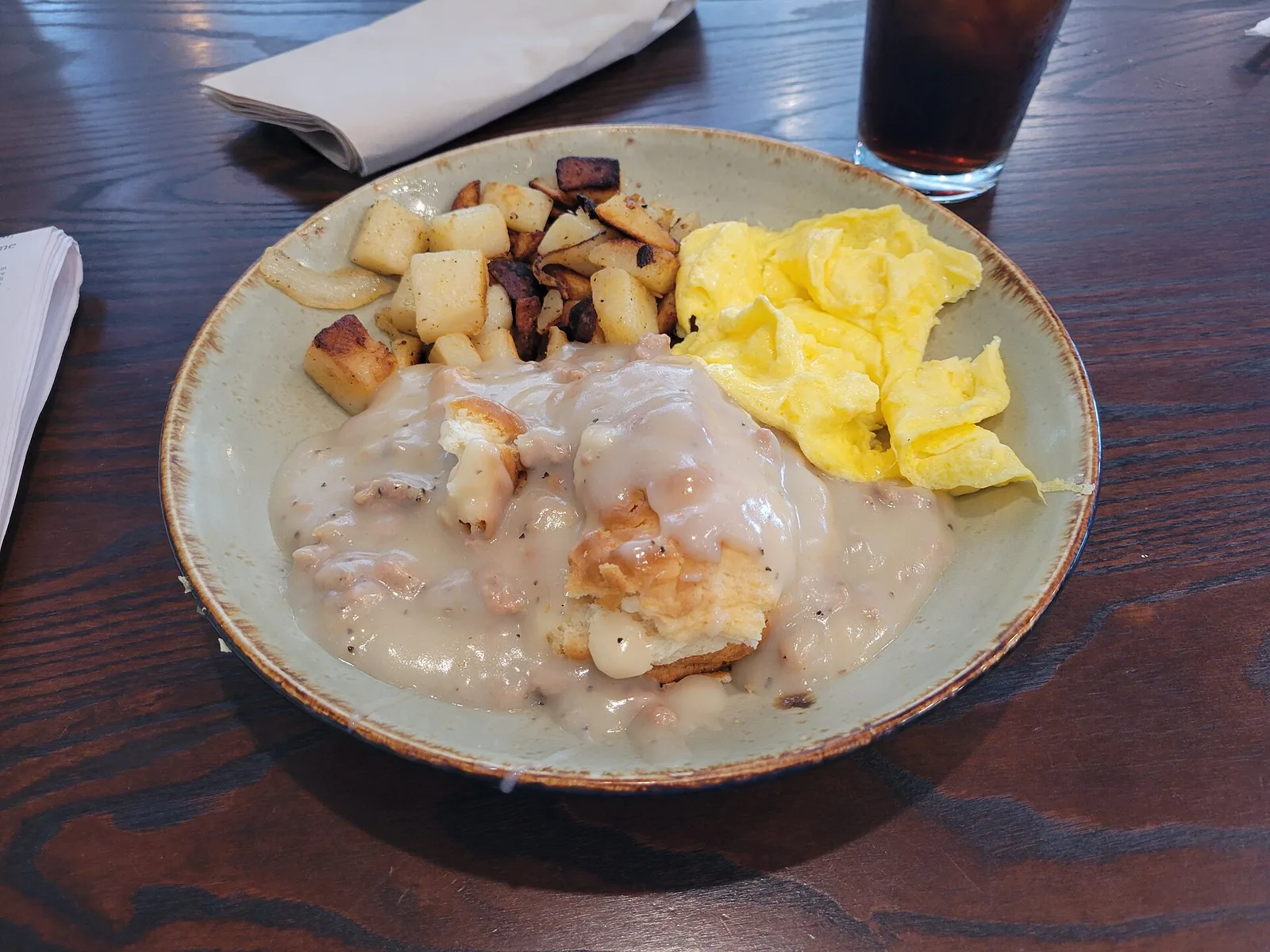 Biscuits and gravy at a First Watch in Kennesaw, Georgia; the chain's Oxford restaurant is on this list.