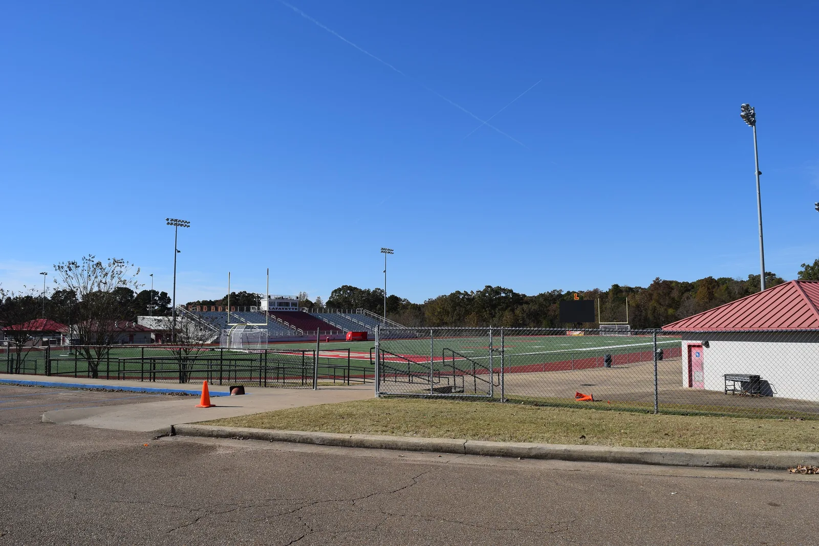 The Lafayette County School District football field in Oxford.