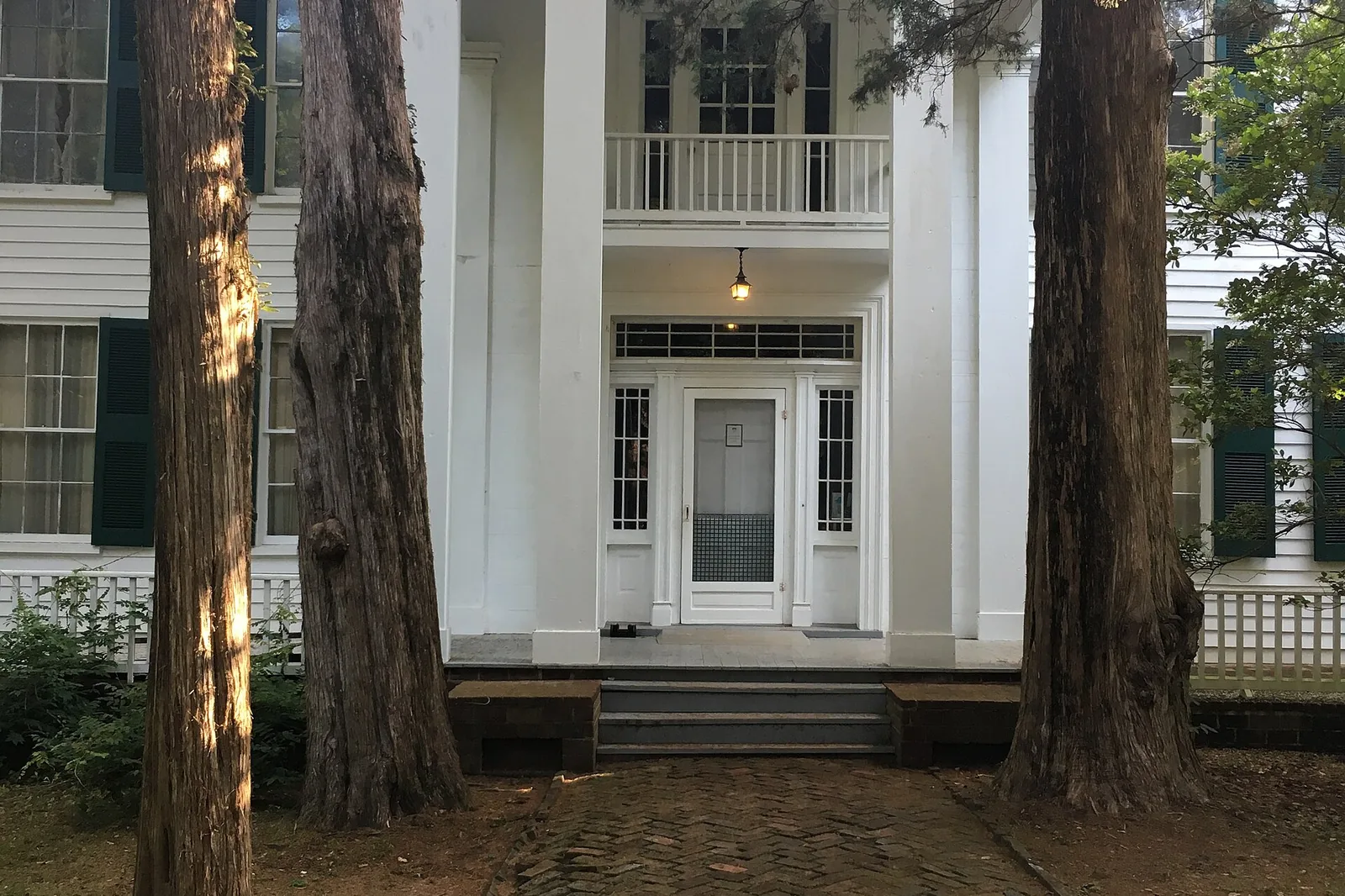The front of Rowan Oak, William Faulkner's home, on Old Taylor Road in Oxford.