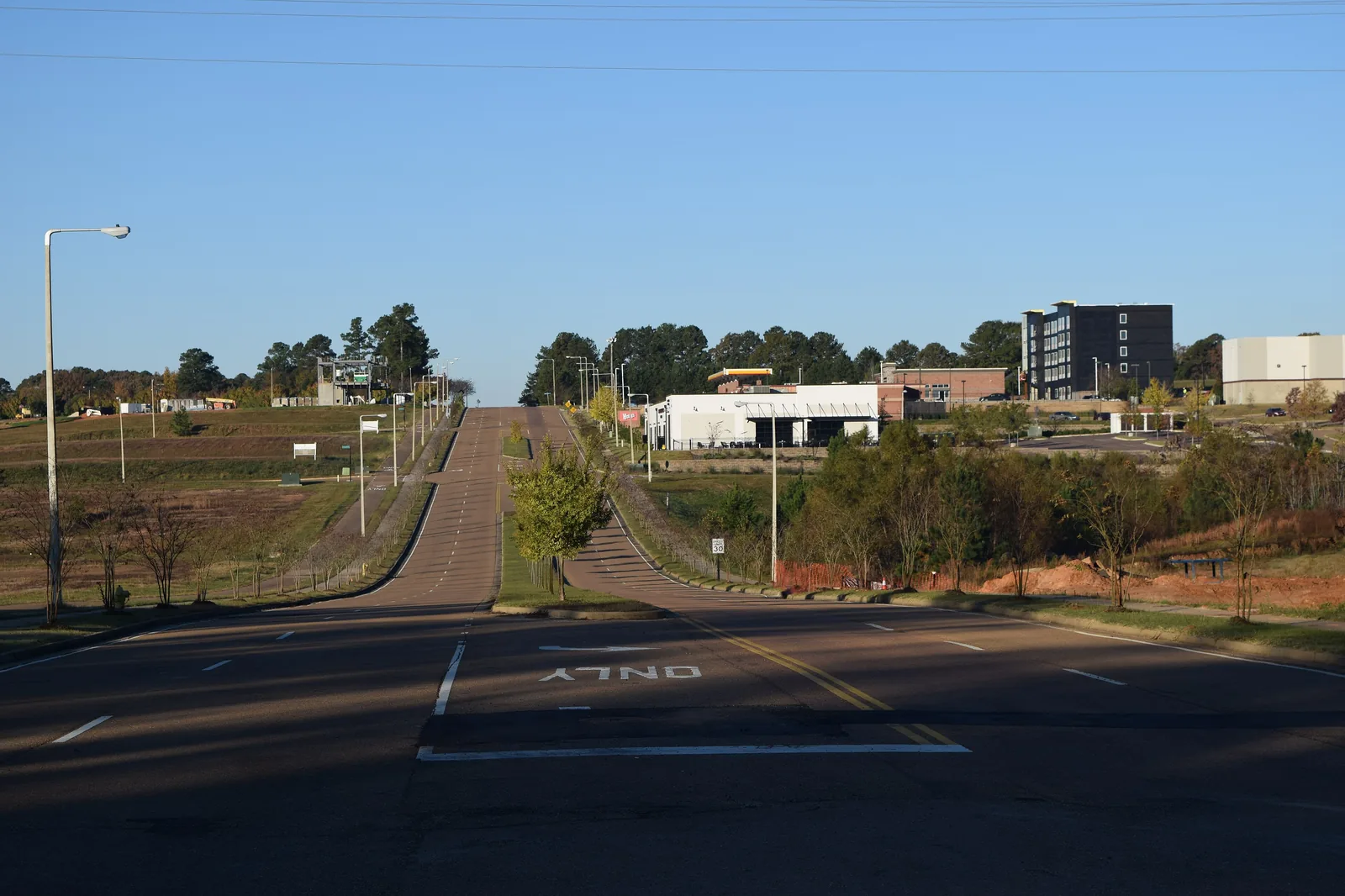 Sisk Avenue running through the Oxford Commons development on the east side of Oxford.