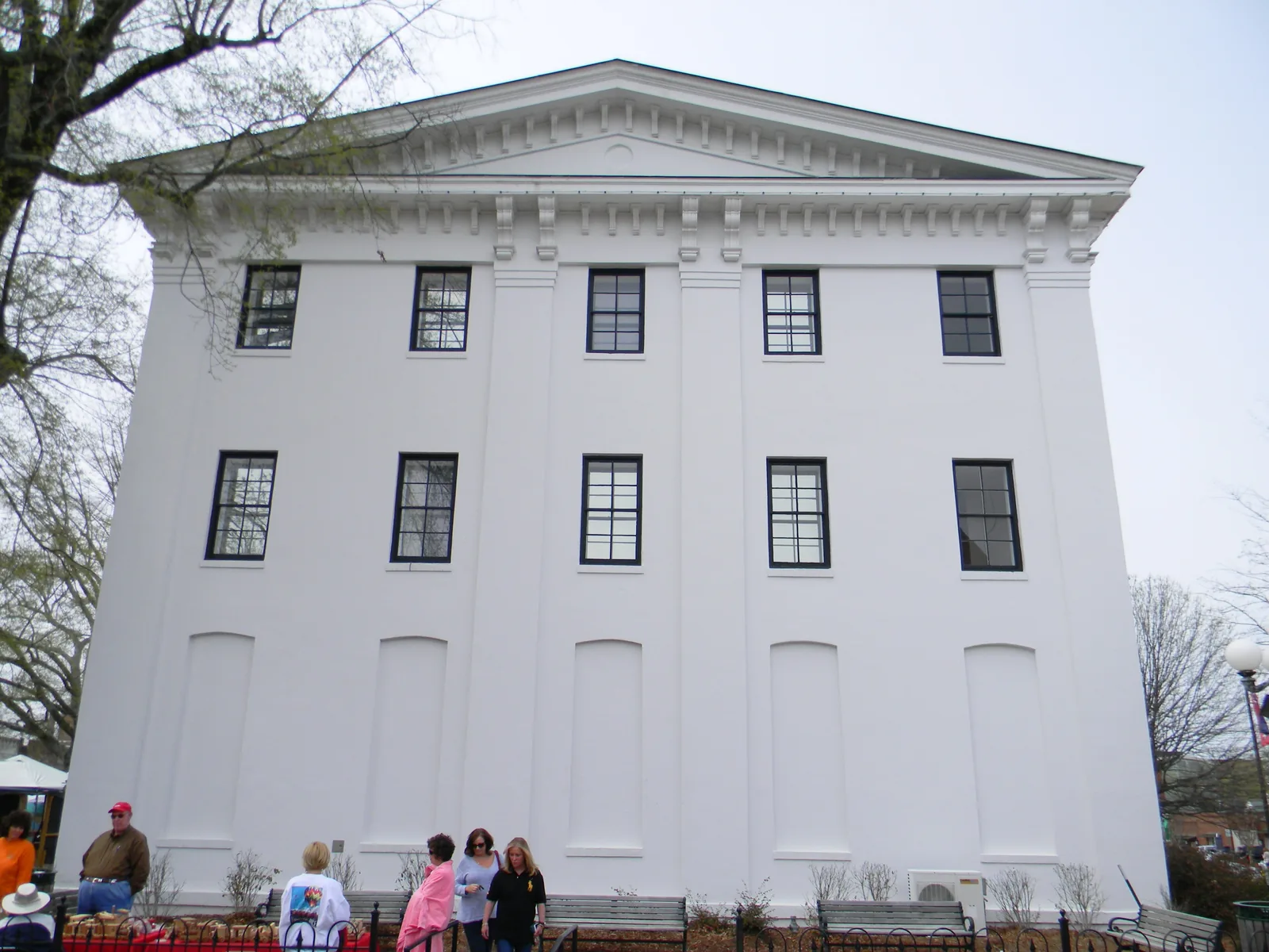 The east side of the Lafayette County Courthouse on the Square in Oxford.
