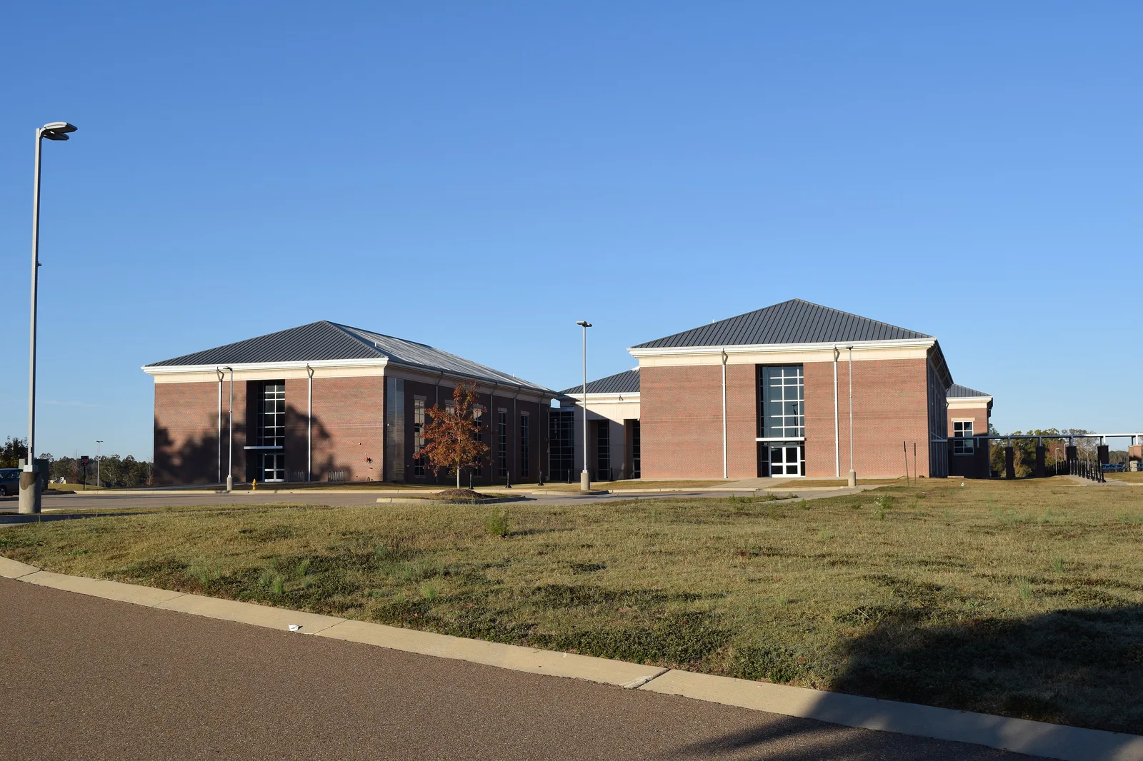The east side of Oxford High School on Charger Loop in Oxford.