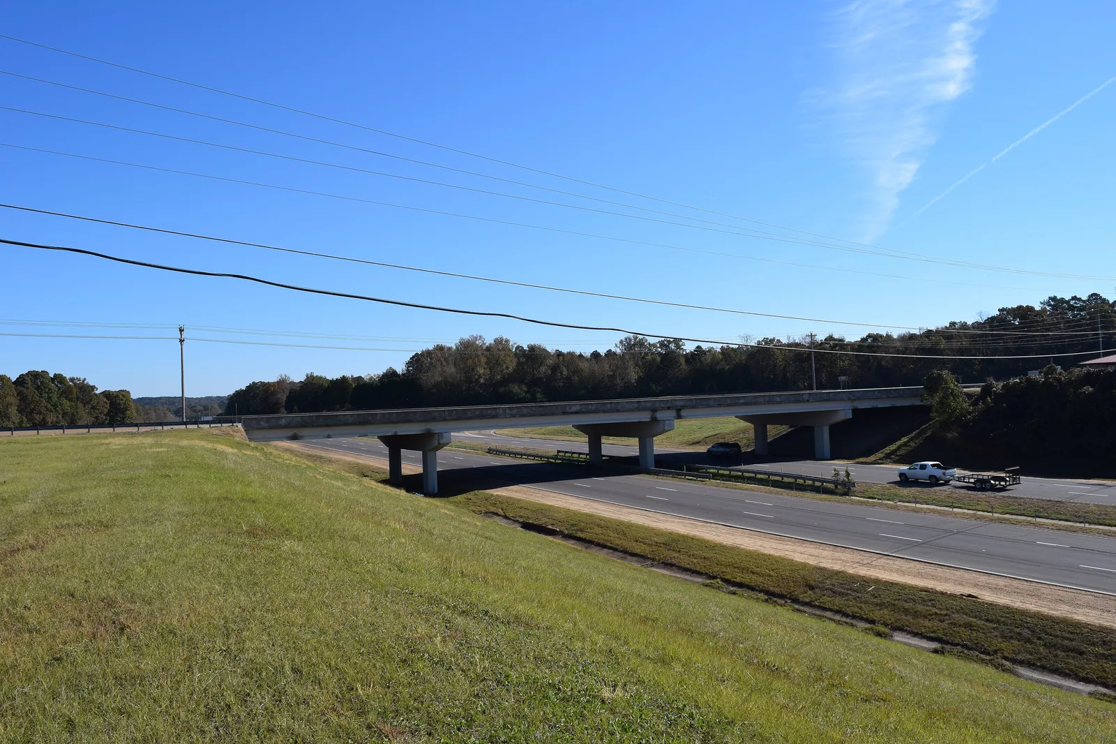 Mississippi Highway 6 (U.S. 278) on the south side of Oxford, about half a mile west of Lafayette Elementary.