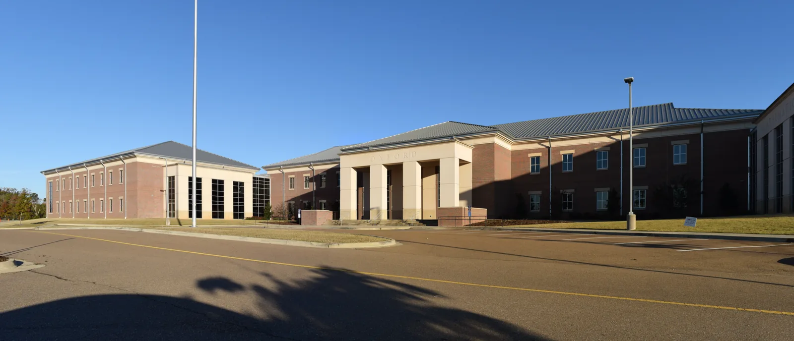 The front of Oxford High School on Charger Loop in Oxford.