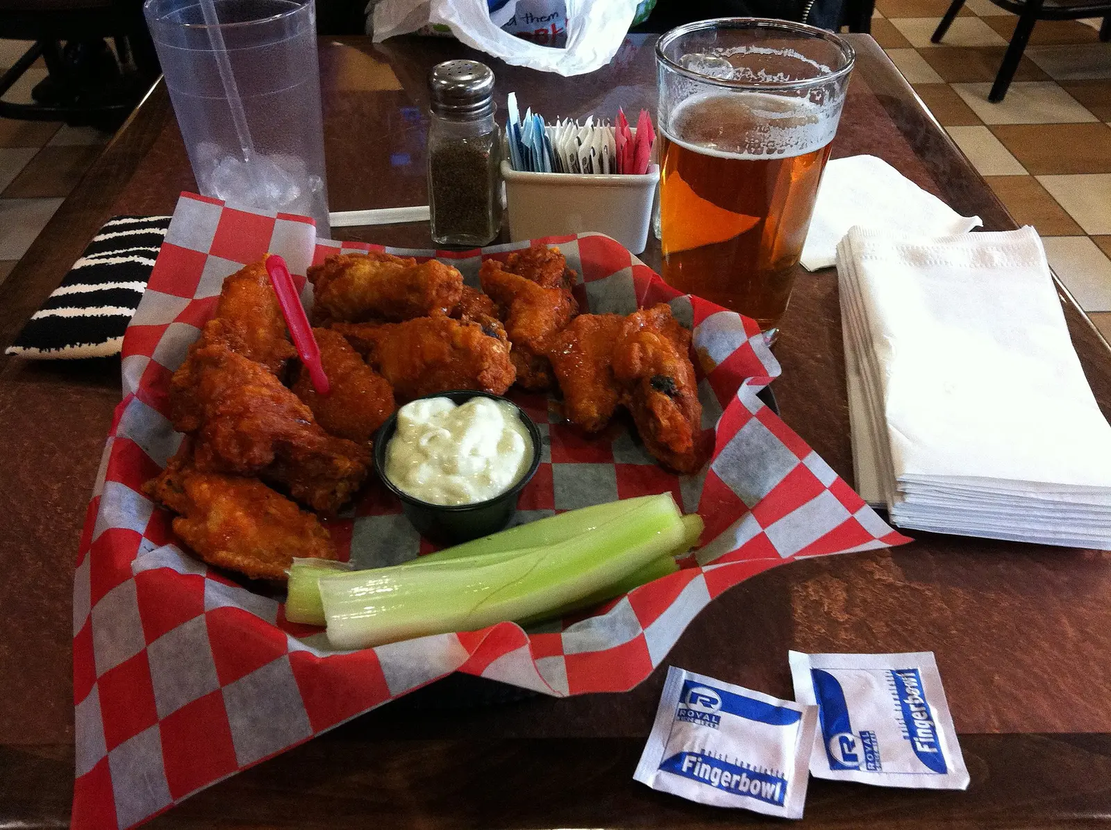 Hot wings at an Anchor Bar in Buffalo, New York; the restaurant is not on this list.